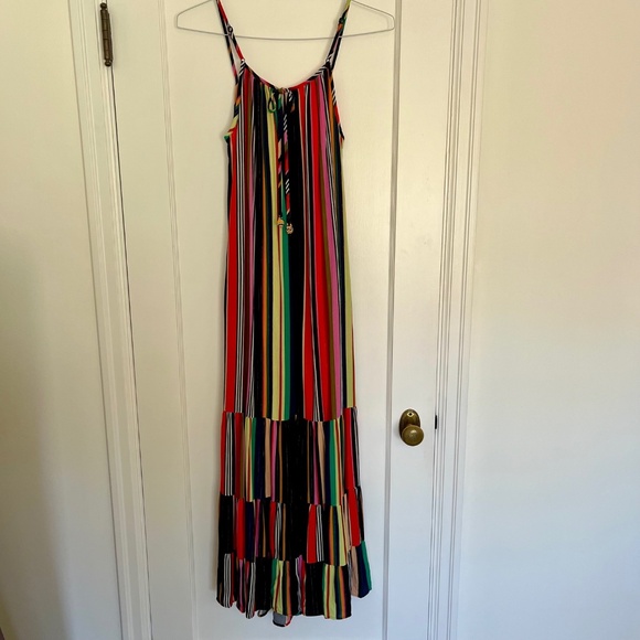 Farm Rio Rainbow Shimmer Maxi Dress | Size Small - Picture 2 of 10